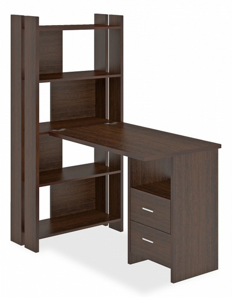 Фото Стол компьютерный Домино Лайт СТЛ-ОВ+С100Прям+ТЯЛ MER_STL-OV-S100Pryam_V - интернет-магазин МегаТерем в Москве