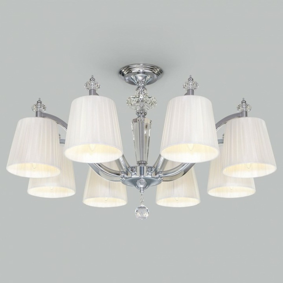 Фото Люстра на штанге Eurosvet Diva 60122/8 хром EV_a053462 - интернет-магазин МегаТерем в Москве