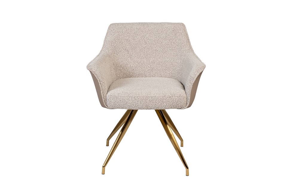 Фото Стул обеденный поворотный букле, экокожа 56*63*79см (TT-00013160) - интернет-магазин МегаТерем в Москве