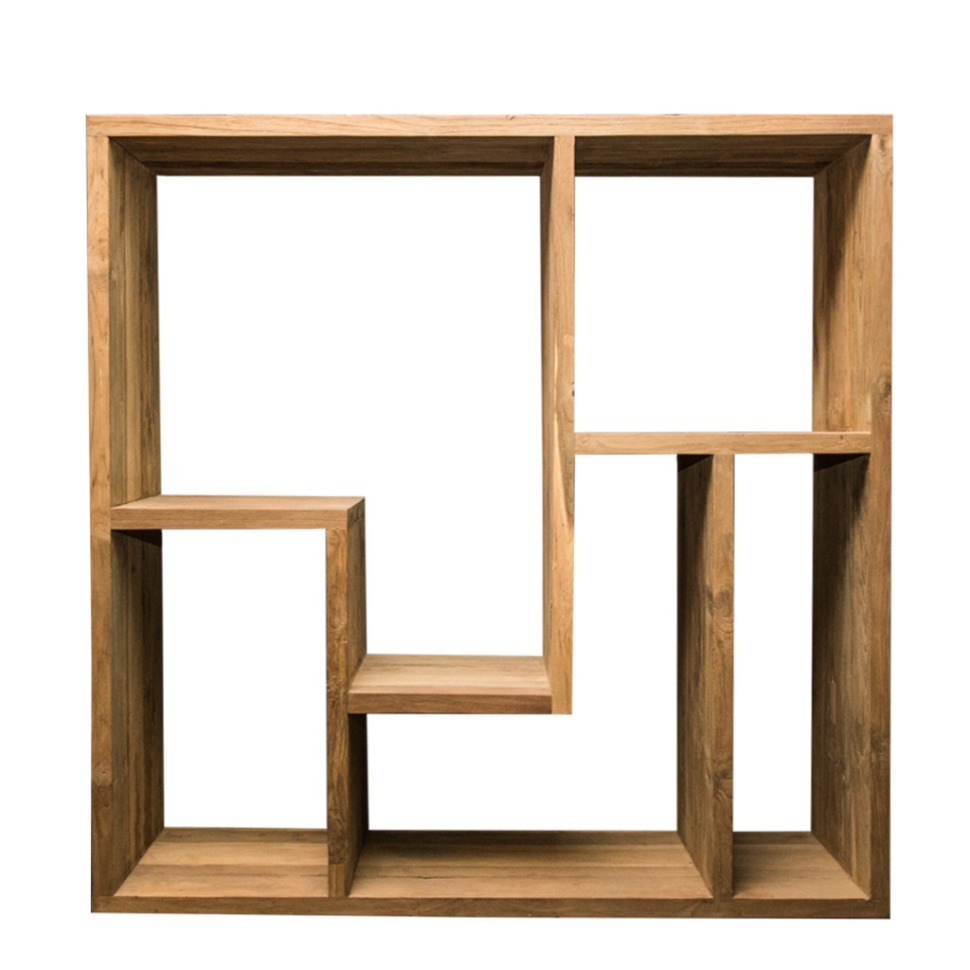 Фото Шкаф Боард TTR-6, массив тикового дерева, Natural/Smoke, ROOMERS FURNITURE - интернет-магазин МегаТерем в Москве