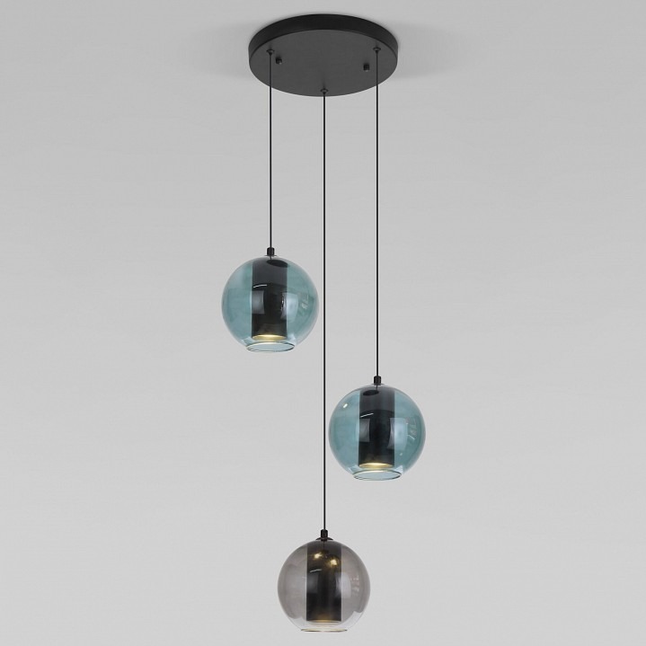 Фото Подвесной светильник Eurosvet Cobble 50258/3 LED дымчатый/бирюзовый EV_a064555 - интернет-магазин МегаТерем в Москве