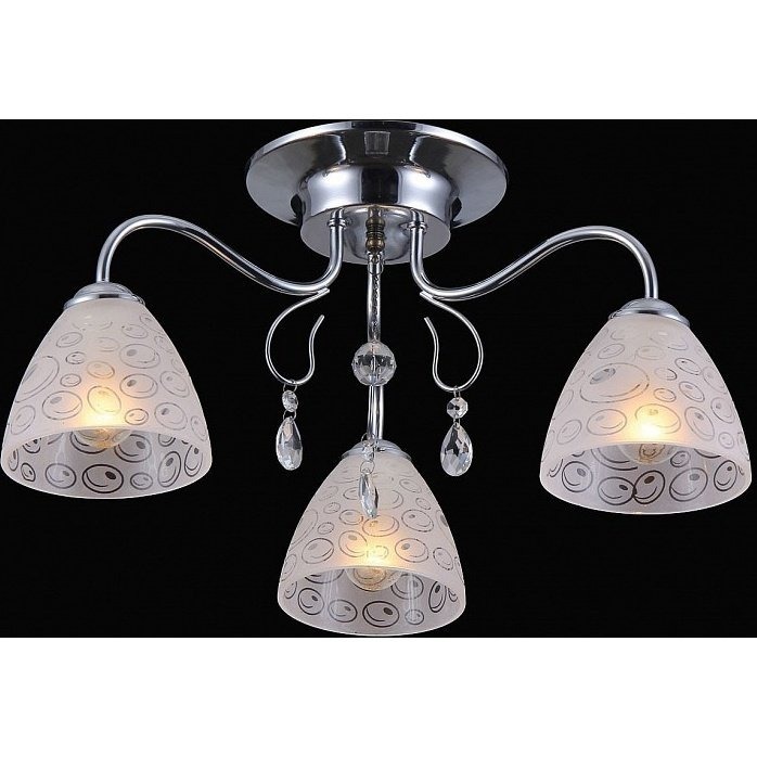 Фото Потолочная люстра Natali Kovaltseva 11453 11453/3C CHROME - интернет-магазин МегаТерем в Москве