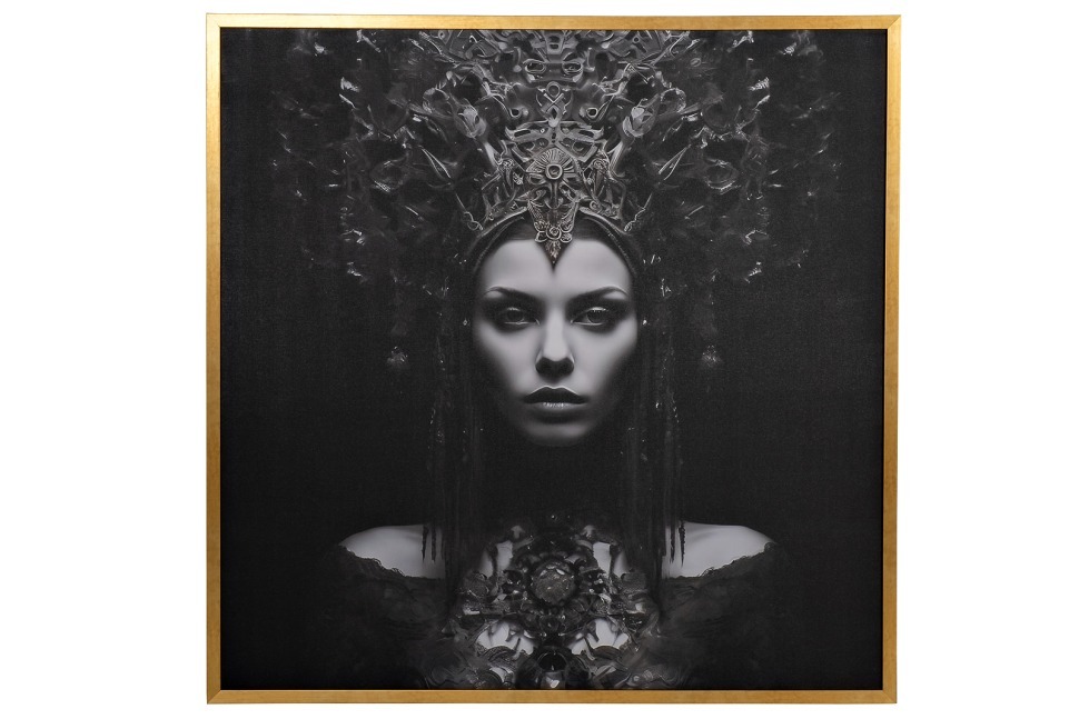 Фото 89VOR-Queen Холст Царица/1 100х100 см, багет пластик(зол) (TT-00015451) - интернет-магазин МегаТерем в Москве