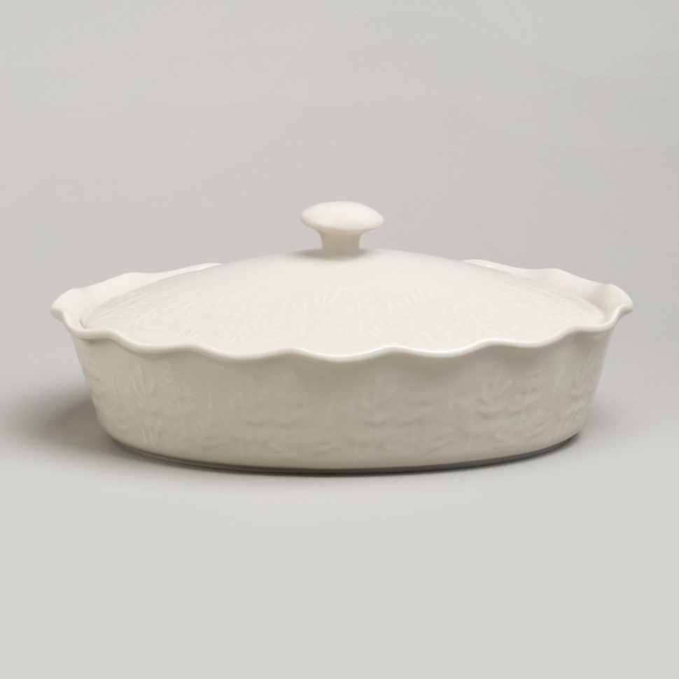 Фото Форма для запекания с крышкой beige 33*24*8/13см 2000 мл Agness (780-127) - интернет-магазин МегаТерем в Москве