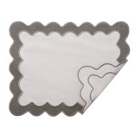 Салфетка под приборы с контрастным кантом серого цвета из коллекции trendy ruffles, 35х45 см (78894)