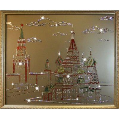 Картина Красная площадь с кристаллами Swarovski (1184)