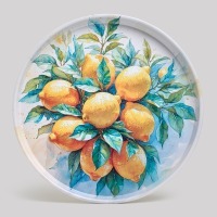 Поднос сервировочный agness "citrus charm" 33*2,1 см (898-244) 