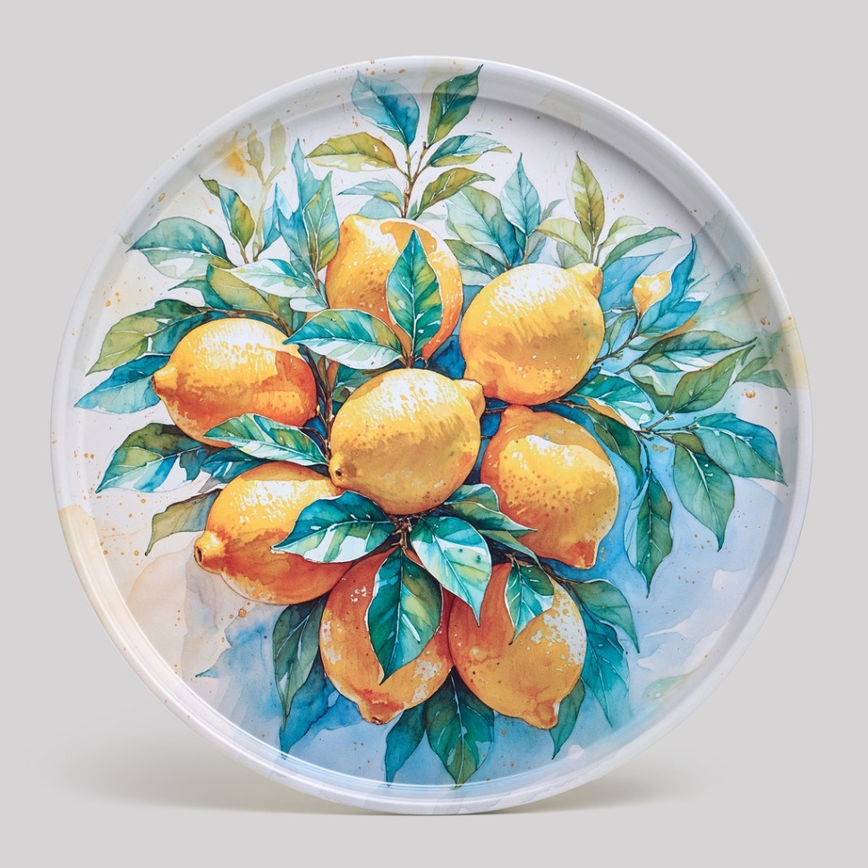 Фото Поднос сервировочный agness citrus charm 33*2,1 см (898-244)  - интернет-магазин МегаТерем в Москве