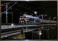 Картина Поезд с кристаллами Swarovski (1383)