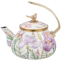 Чайник эмалированный agness, серия irises, 2,2л подходит для индукцион.плит (950-576) 