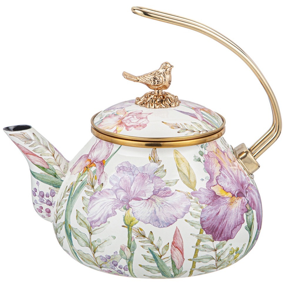 Фото Чайник эмалированный agness, серия irises, 2,2л подходит для индукцион.плит (950-576)  - интернет-магазин МегаТерем в Москве