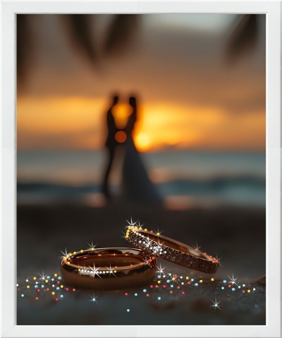 Фото Картина Нежность под пламенем заката с кристаллами Swarovski (2427) - интернет-магазин МегаТерем в Москве