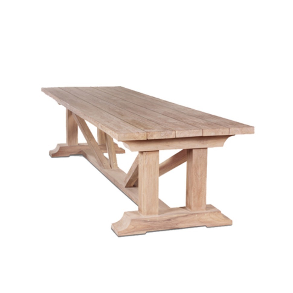 Фото Стол ELIAS 7DTES350100078, массив тикового дерева, Natural grey, ROOMERS FURNITURE - интернет-магазин МегаТерем в Москве