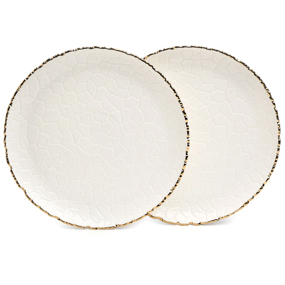 Фото Набор тарелок обеденных lefard charm 2 шт. 26*2,5 см (с золотой линией) (779-352)  - интернет-магазин МегаТерем в Москве