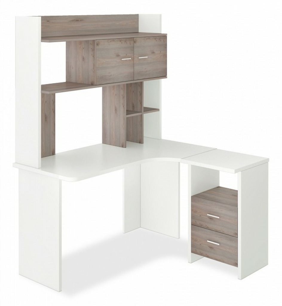 Фото Стол компьютерный Домино Лайт СКЛ-Угл130+НКЛХ130 MER_SKL-Ugl130-NKLH-130_BEN_PRAV - интернет-магазин МегаТерем в Москве