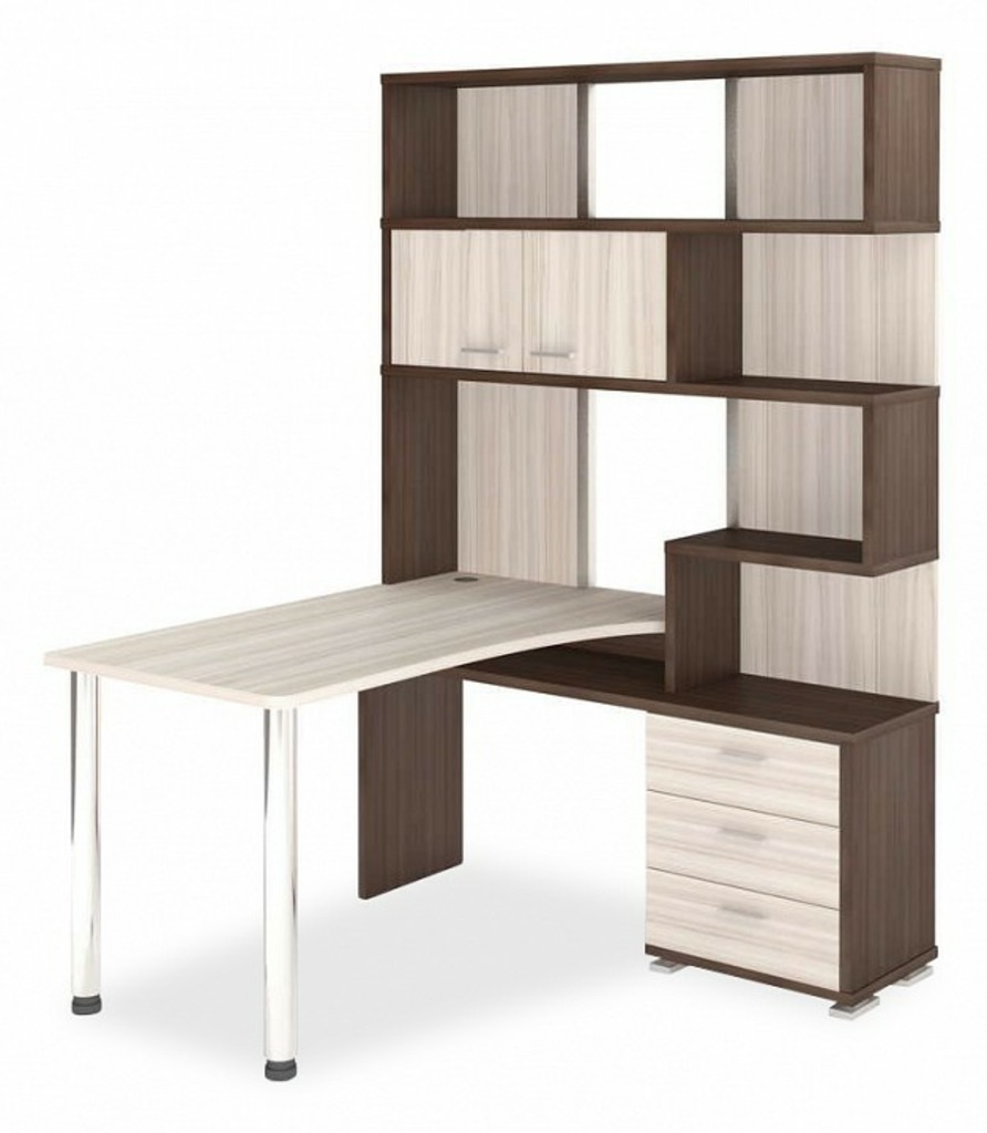 Фото Стол компьютерный Домино СР-420/130 MER_SR-420-130-SHKK-CH-LEV - интернет-магазин МегаТерем в Москве