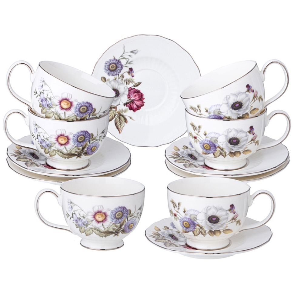 Фото Чайный набор lefard bouquet на 6 пер. 12 пр. 280 мл (590-639)  - интернет-магазин МегаТерем в Москве