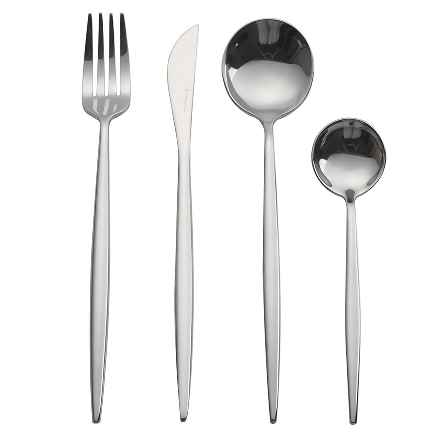 Фото Набор столовых приборов globe, серебристые, 16 пред. (76629) - интернет-магазин МегаТерем в Москве