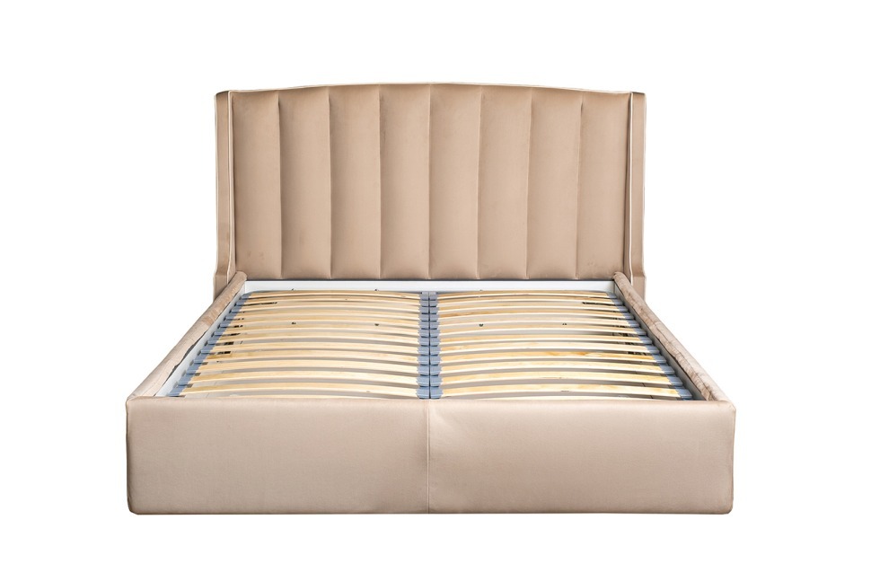 Фото Кровать Odry c подъем.мех. велюр экрю Colt1009 186*220*120 (TT-00015959) - интернет-магазин МегаТерем в Москве