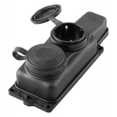 Розетка с заземлением с кры...