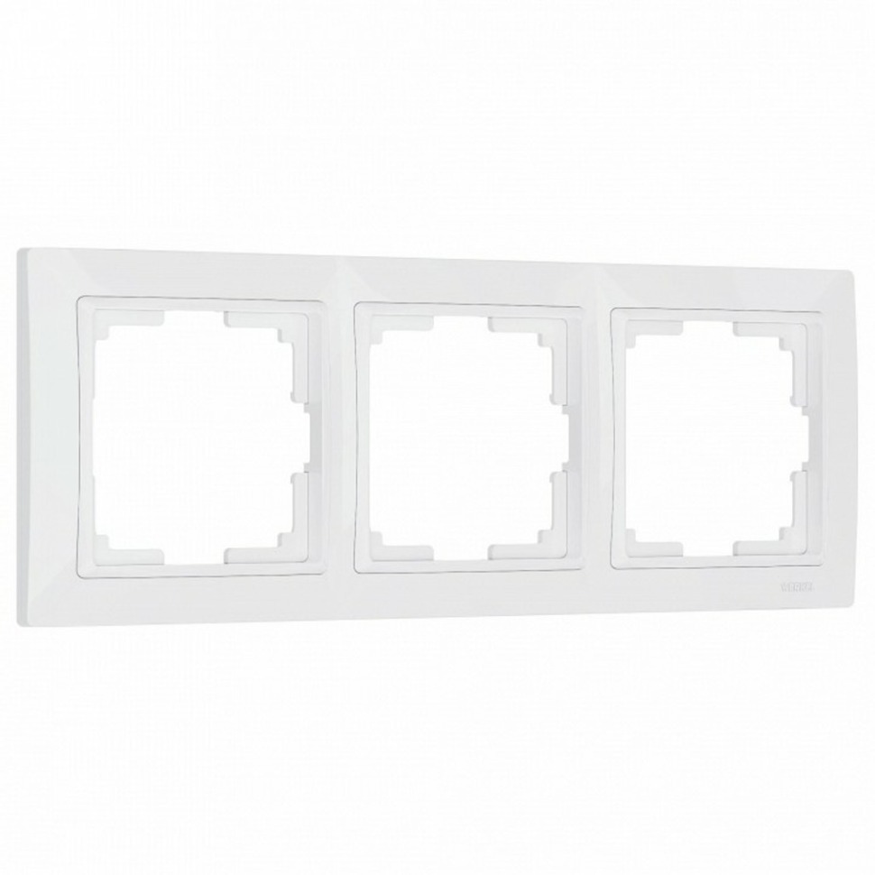 Фото Рамка на 3 поста Werkel Snabb basic (белый) W0032001 WRK_a051299 - интернет-магазин МегаТерем в Москве