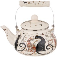 Чайник agness эмалированный, 2,5л, серия "парижские коты" (934-391) 