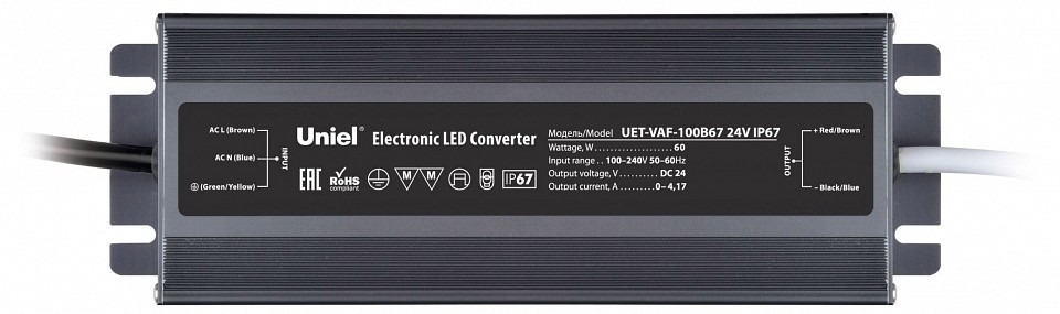 Фото Блок питания с проводом Uniel UET-VAF UL-00009367 UL_UL-00009367 - интернет-магазин МегаТерем в Москве