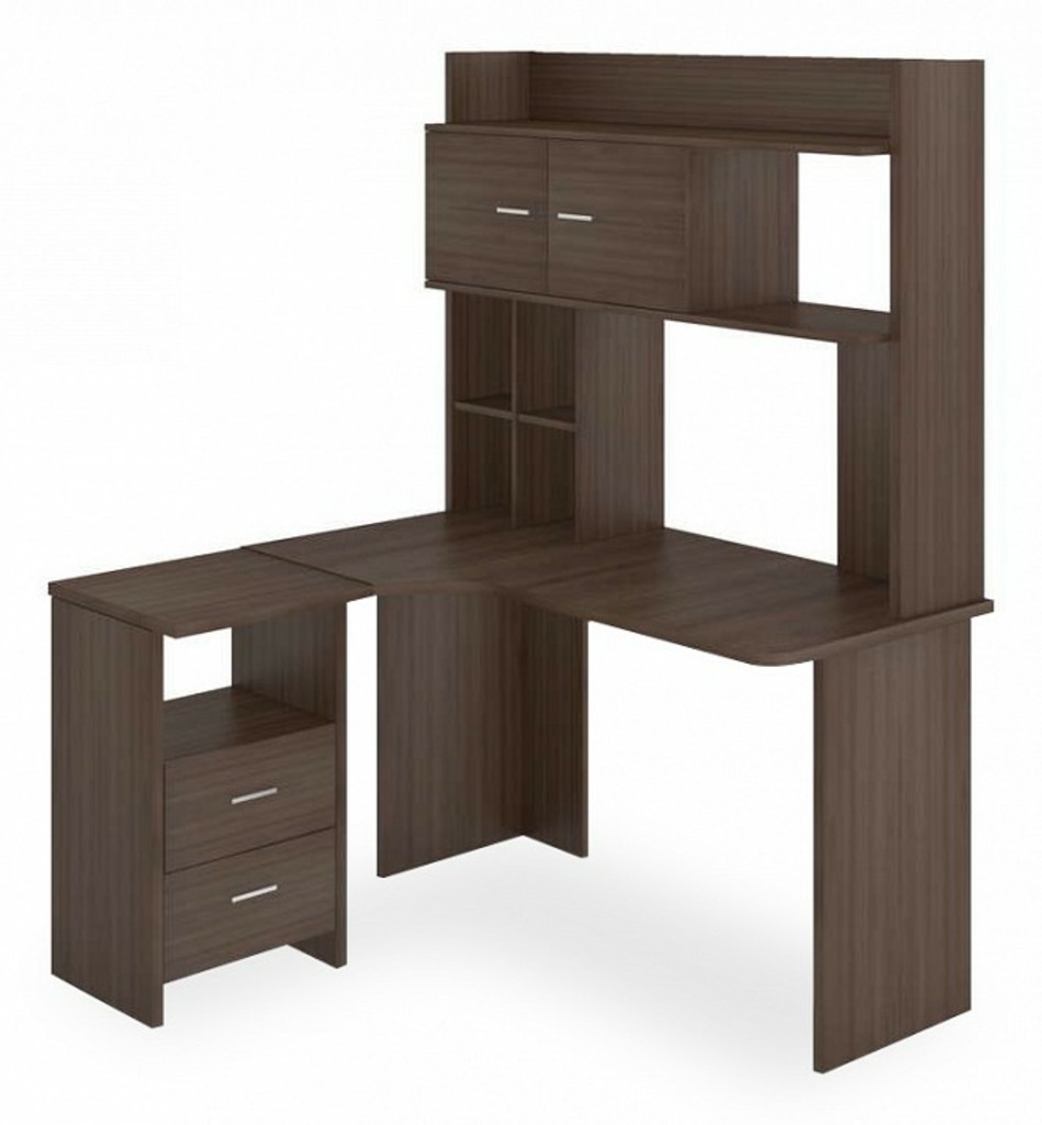 Фото Стол компьютерный Домино Lite СКЛ-Угл130+НКЛХ-130 MER_SKL-Ugl130-NKLH-130_SH_LEV - интернет-магазин МегаТерем в Москве