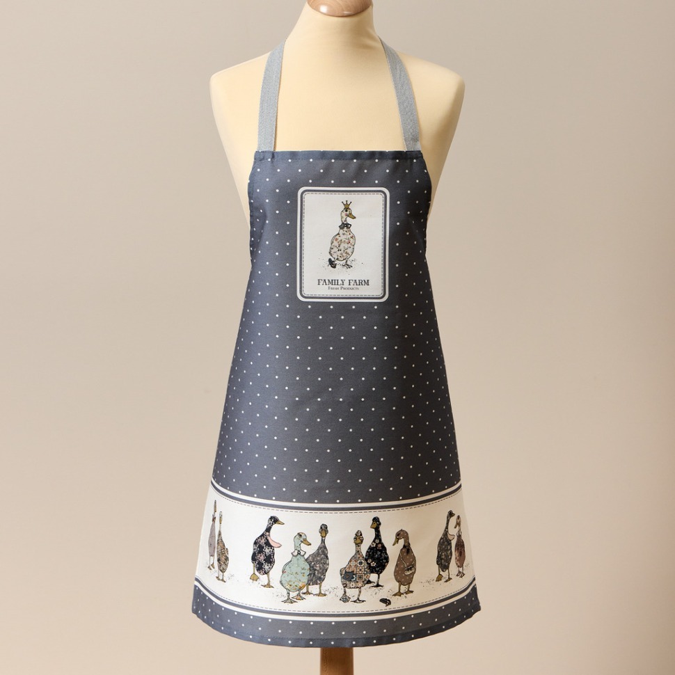 Фото Фартук family farm,60х70см 100% хлопок, графит, кайма,твил,пропитка Lefard (850-747-7) - интернет-магазин МегаТерем в Москве