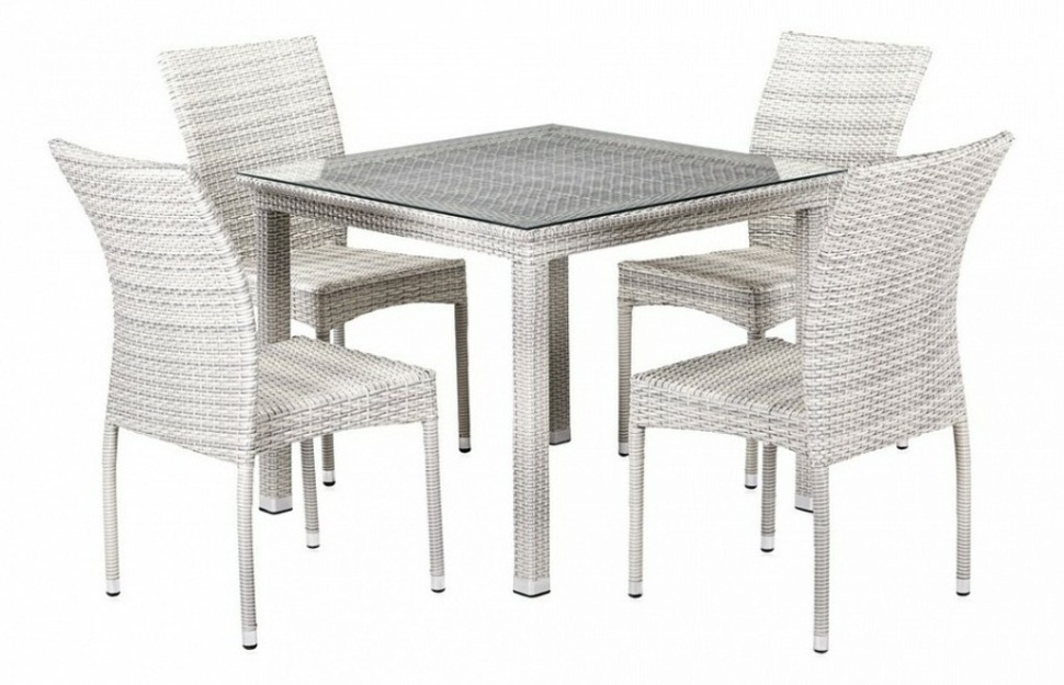 Фото Набор уличный  T257A/Y380-W85-90x90 4Pcs Latte AFN_T257A-Y380-W85-90x90_4Pcs_Latte - интернет-магазин МегаТерем в Москве