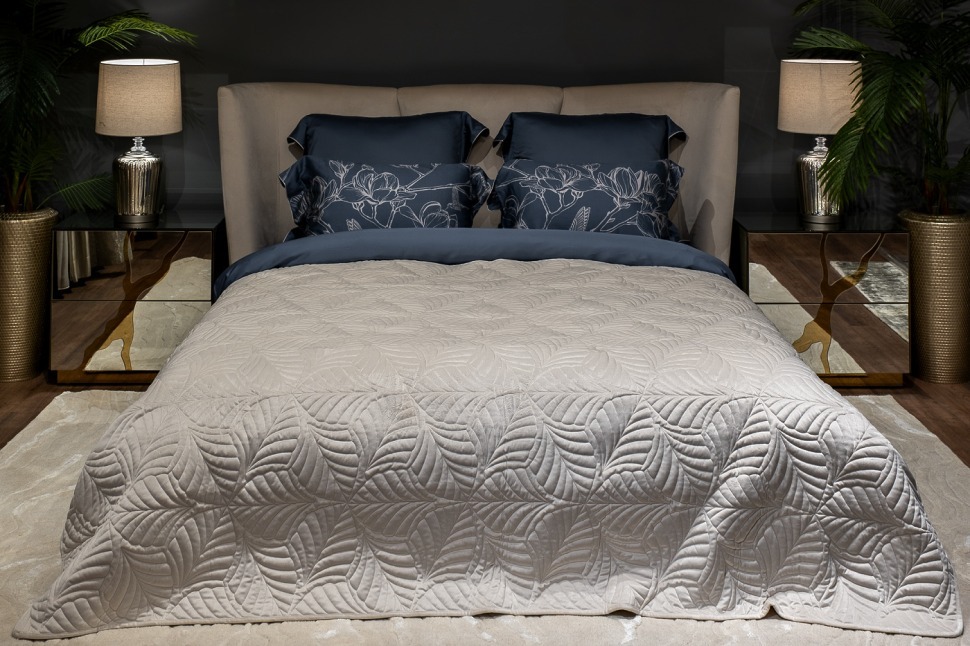 Фото Покрывало Флора кремовое 180*230 (TT-00013971) - интернет-магазин МегаТерем в Москве