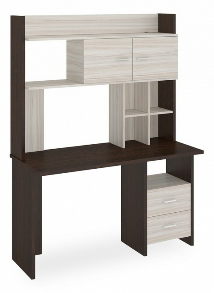 Фото Стол компьютерный Домино Lite СКЛ-Прям130+НКЛХ-130 ВК MER_SKL-Pryam130-NKLH-130_VK - интернет-магазин МегаТерем в Москве