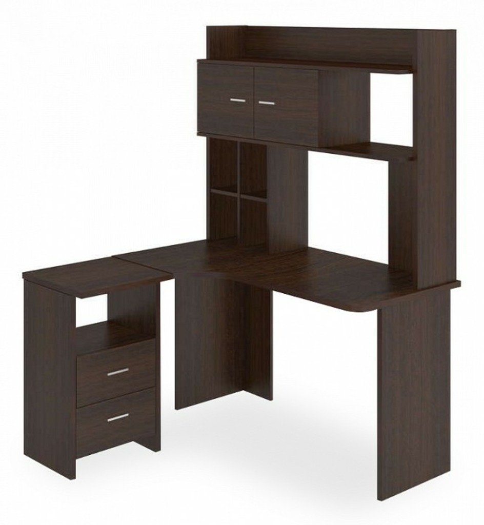 Фото Стол компьютерный Домино Lite СКЛ-Угл130+НКЛХ-130 В ЛЕВ MER_SKL-Ugl130-NKLH-130_V_LEV - интернет-магазин МегаТерем в Москве