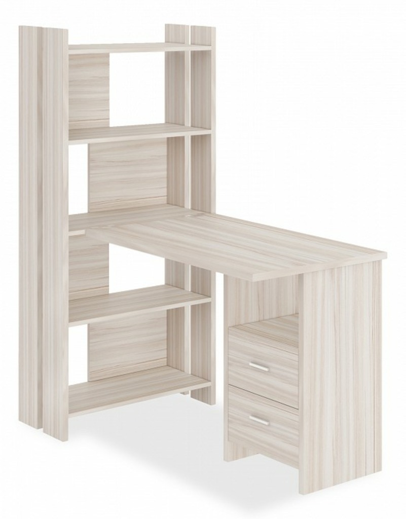 Фото Стол компьютерный Домино Лайт СТЛ-ОВ+С100Прям+ТЯЛ MER_STL-OV-S100Pryam_K - интернет-магазин МегаТерем в Москве