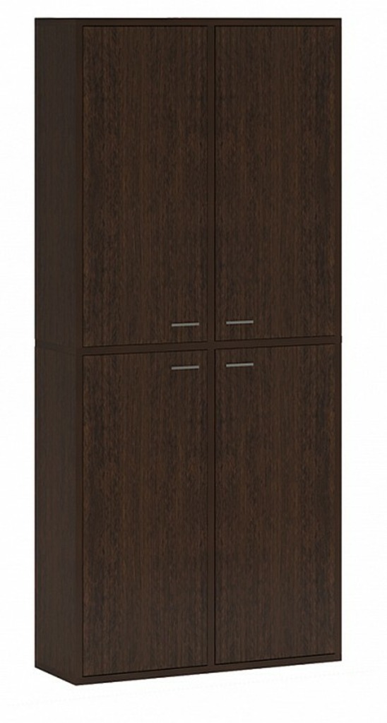 Фото Шкаф книжный Домино СУ(ш2в2)+4ФГ MER_SUsh2v2-4FG-V-venge - интернет-магазин МегаТерем в Москве