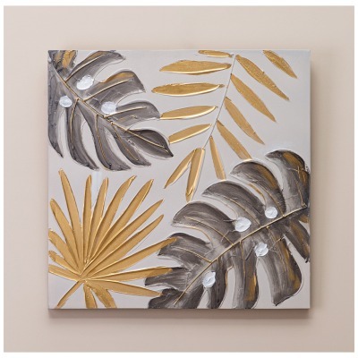 Картина золотая монстера 60...