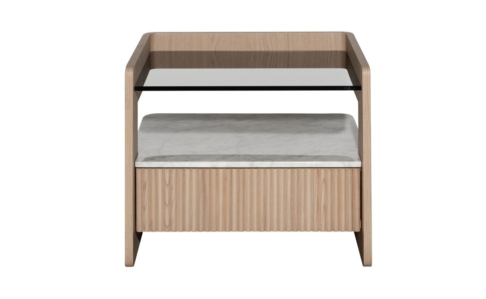 Фото Тумбочка с ящиком светлая 56*48*48см (TT-00015650) - интернет-магазин МегаТерем в Москве