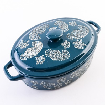 Кастрюля керамическая с кры...