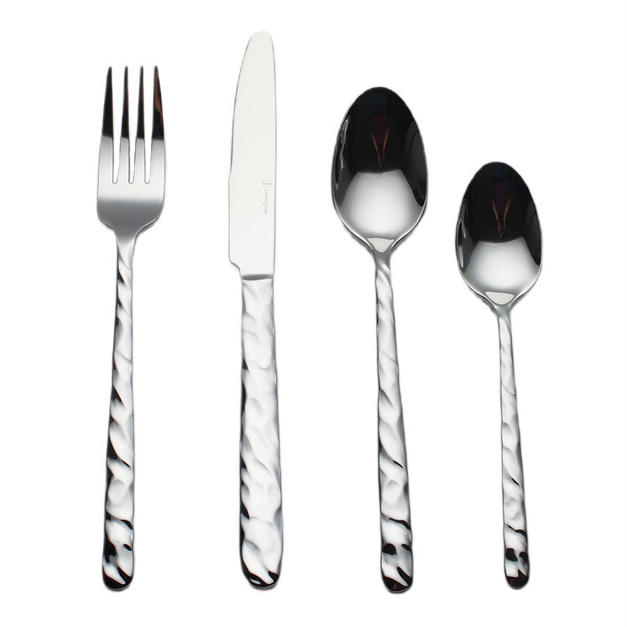 Фото Набор столовых приборов fluid, серебристые, 16 пред. (77769) - интернет-магазин МегаТерем в Москве