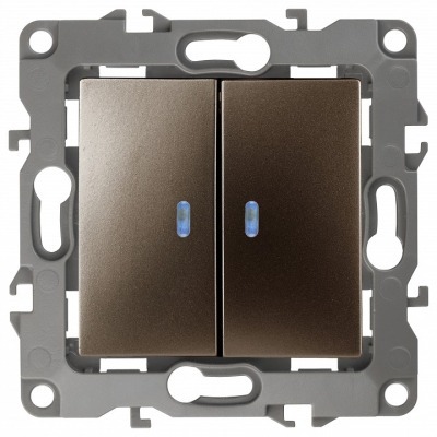 Выключатель двухклавишный с...