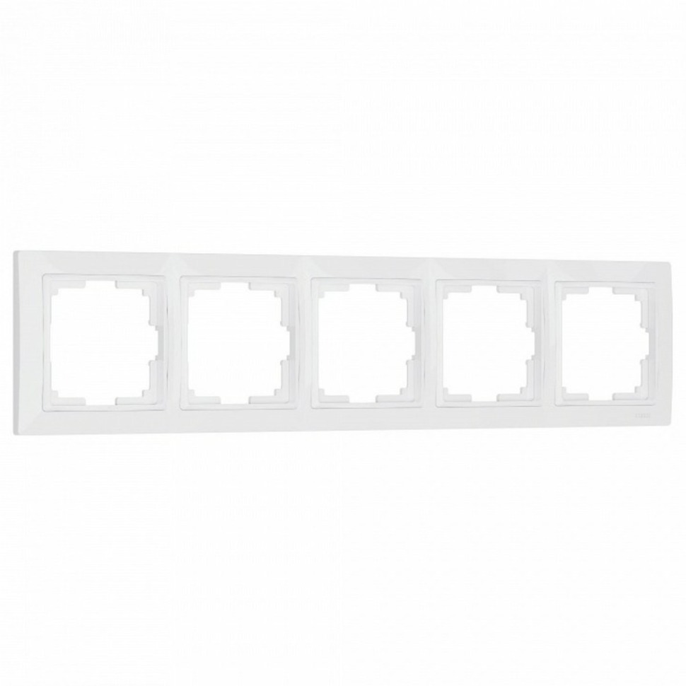 Фото Рамка на 5 постов Werkel Snabb basic (белый) W0052001 WRK_a051300 - интернет-магазин МегаТерем в Москве