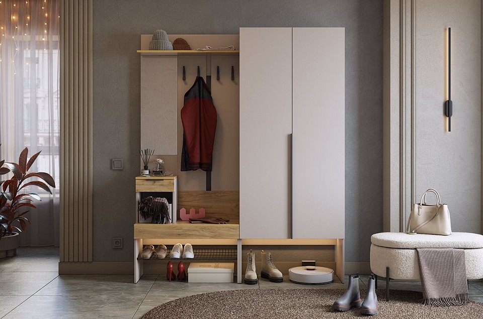 Фото Стенка для прихожей Баско К1 MBS_PK01Basko-3369 - интернет-магазин МегаТерем в Москве