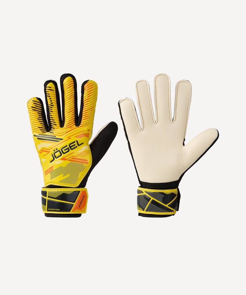 Фото Перчатки вратарские JOGEL Magnum AL3 Flat, желтый (2121803) - интернет-магазин МегаТерем в Москве