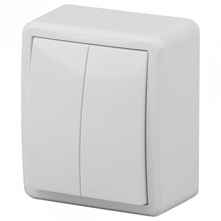 Фото Выключатель двухклавишный Эра Эра Эксперт 11-1204-01 ER_B0020663 - интернет-магазин МегаТерем в Москве