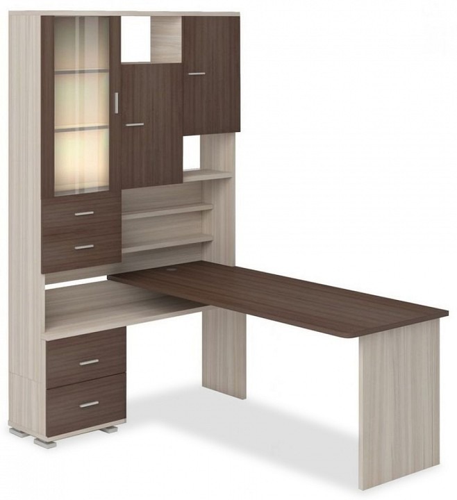 Фото Стол компьютерный Домино СР-620/180 MER_SR-620-180-KSHSH-CH-LEV - интернет-магазин МегаТерем в Москве