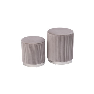 Банкетка велюр серый/хром (...