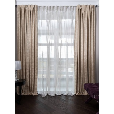 Портьера HOUSTON бежевый 275*260см (TT-00016083)