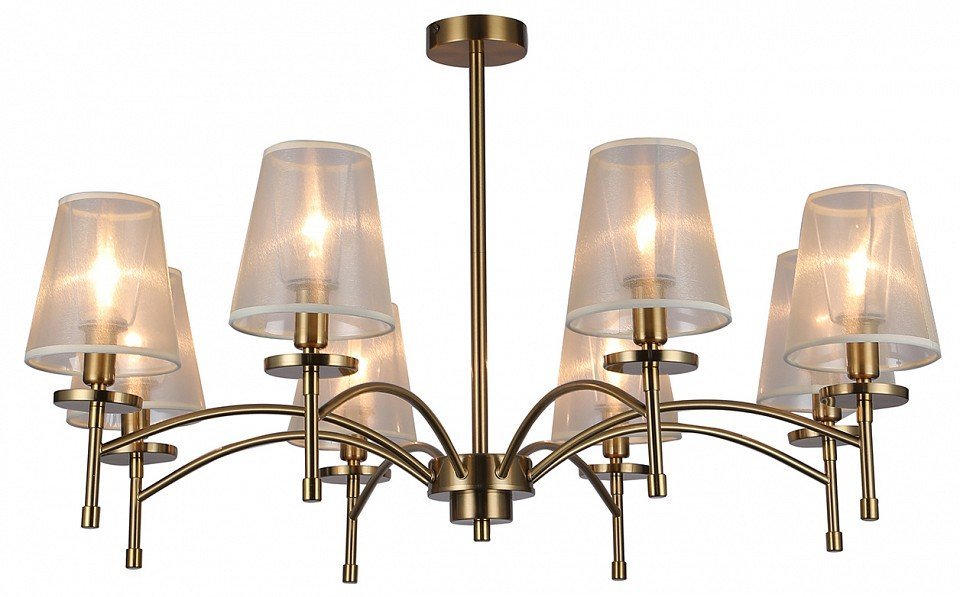 Фото Люстра на штанге Escada Faith 694/8PL Gold ESC_694_8PL_Gold - интернет-магазин МегаТерем в Москве