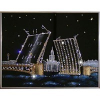 Картина Дворцовый мост с кристаллами Swarovski (1086)