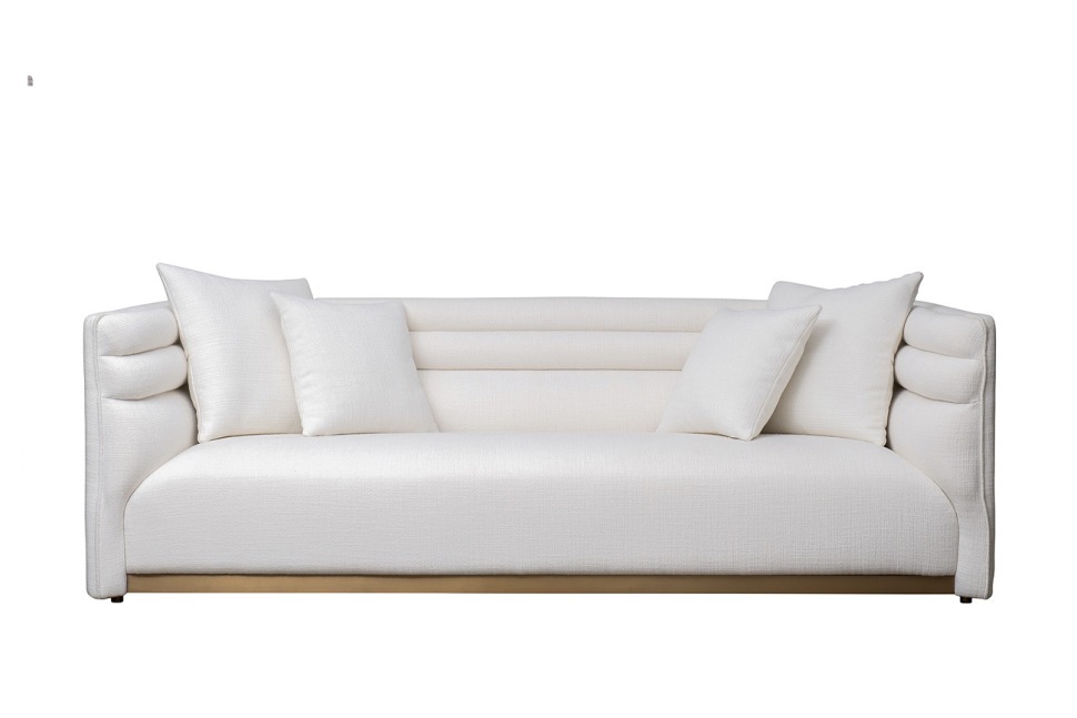 Фото Диван трехместный GD/Toledo св.бежевый рогожка Norton Svbeg 236*97**77см (TT-00016324) - интернет-магазин МегаТерем в Москве